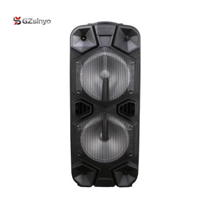 China Charming 12 Inch Wireless Charming Double Trolley Powerful Rechargeable Portable Home Party Speaker for sale