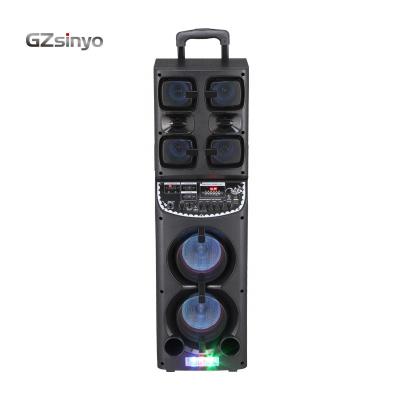 China Fashionable High Quality Mobile Trolley Wireless Speaker System Multimedia 12inch Portable Karaoke for sale