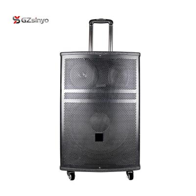 China 15 Inch Wireless BT DJ Trolley Super Bass Portable Wooden Sound Box for sale