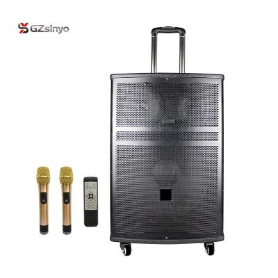 China 15 Inch Large Wireless Power Karaoke Cart Portable Audio Outdoor Speaker With Wireless MIC for sale