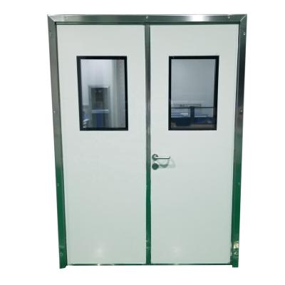 China Modern Modular Manual Icu Swing Flush Door Hospital Surgery Room Pharmaceutical Doors for sale