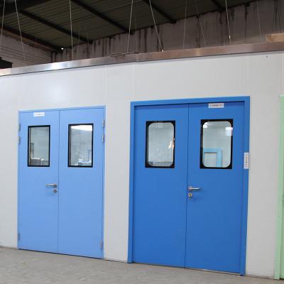 China Modern Hot Sale Low Price Galvanized Safety Steel Cleanrooms Hermetic Laboratory Door for sale