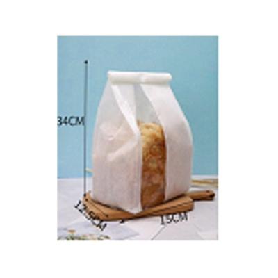 China Factory Direct Sales Recyclable Disposable Eco Friendly Packaging Side Window Kraft Paper Toast Bag With Custom Logo for sale