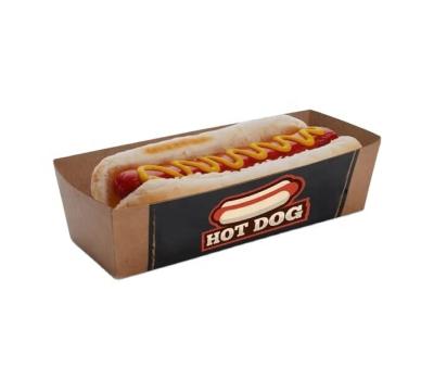 China High Grade Non-Toxic Recyclable Fast Food Lunch Packaging Recycled Paper Hot Dog Box for sale