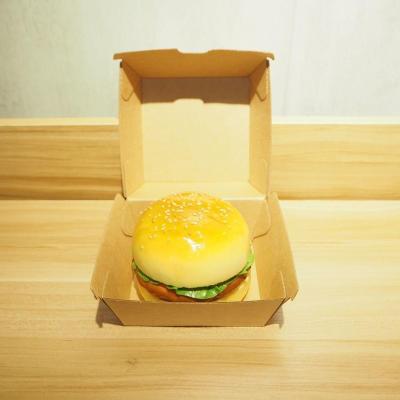 China Biodegradable Custom Printed Hamburger Kraft Paper Box Price for sale