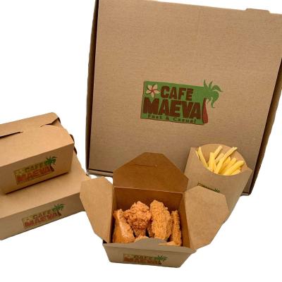 China Recycled Materials Wholesale Custom Recycled Materials Fast Food Corrugated Takeout Pizza Box 12 Inch for sale