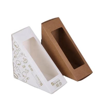 China Food Grade Disposable Triangle Paper Sandwich Box Cheap Price for sale