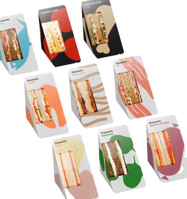 China Custom Biodegradable Compostable Recyclable Disposable Take Out To Go Korean Japanese Sandwich Box Egg Sandwich for sale