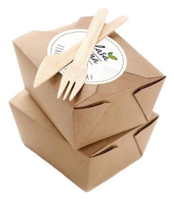 China Takeaway Kraft Paper Biodegradable Dessert Manufacturer China Disposable Takeout Containers for sale