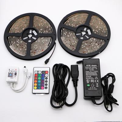 China Office Music Sync Voice Control Home Alexa Tuya Google App Controlled 5050 Waterproof 5M Waterproof Wifi 10m RGB LED Flexible Strip Lights for sale