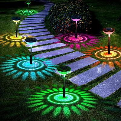 China White Color Changing+Warm LANDSCAPE Solar Lights Outdoor Waterproof Solar Landscape IP65 LED Garden Decorations Pathway Lights for sale