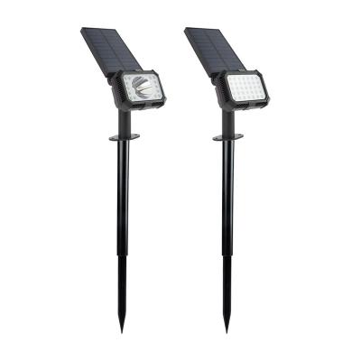 China Waterproof Adjustable Garden Panel 2 in 1 USB and Solar Powered Wall Lights LED Solar Landscape Lights for Yard Garden Pathway for sale