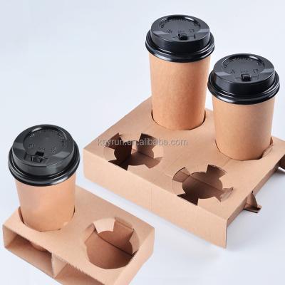 China Wholesale Custom Eco Friendly Recyclable Factory Coffee Cardboard Cup Holders Paper Cup Holder Tray for sale