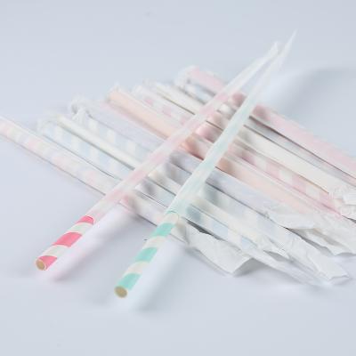 China Best Selling Eco Friendly Biodegradable Christmas Cocktail Bar Wedding Customized Beautiful Colorful Paper Straw for sale