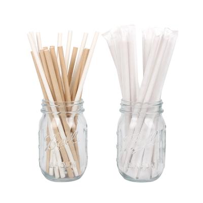 China Contemporary Wholesale Juice Bubble Tea Bio Degradable Printed Biodegradable Drinking Paper Straw Individually Wrapped Wrapping Paper Boba for sale