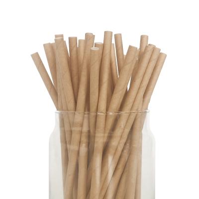 China Amazon Hot Sale Brown Paper Packaging Disposable Straw Manufacturer Biodegradable Disposable Paper Drinking Straws for sale