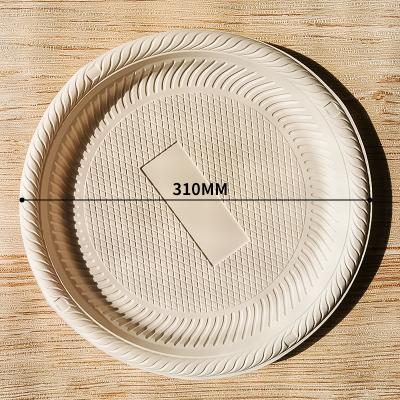 China 12 Inch Biodegradable Eco - Friendly Disposable Cornstarch Dishes For Restaurants for sale