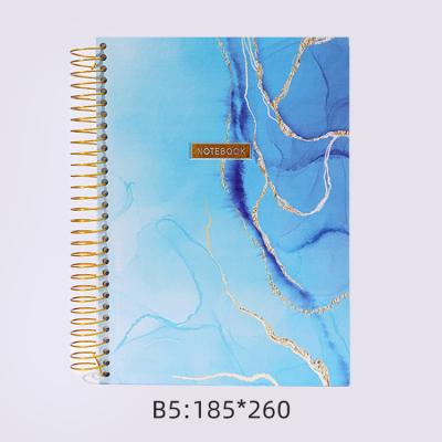 China Promotion 150 thick spiral sheets hardcover b5 libretas custom spiral bound paper notebook with metal coil for sale