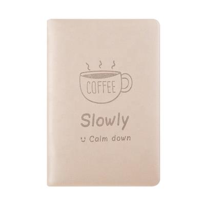 China high quality cover portable leather kawaii hardcover book gold stationary notebook for sale