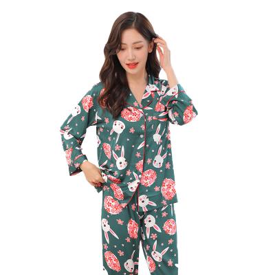 China QUICK DRY rabbit 2022 new designs high quality leopard printing women silk pajamas luxury for sale