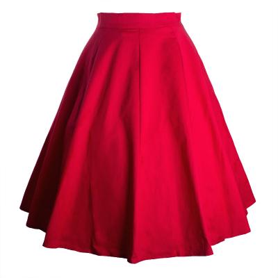 China 2021 new arrivals women's casual solid color A line ladies viable skirts women's skirts for sale