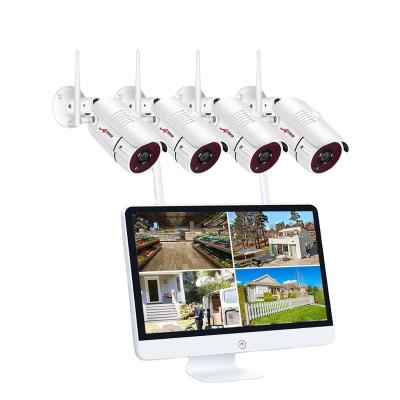 China Anran 2mp 4CH Siren Home CCTV Wireless Built-in Camera NVR Kit Combo Waterproof Outdoor Security System with 1080p 15