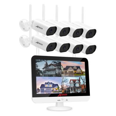 China ANRAN Indoor/Outdoor 12.5 Inch Indoor/Outdoor LCD Screen 5MP HD Surveillance Camera Wireless Security WIFI Wireless Motion Alerts System Waterproof for sale