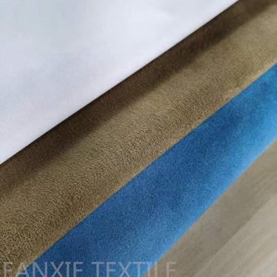 China Breathable high quality polyester spandex simple laster design suedel knit fabric for sale