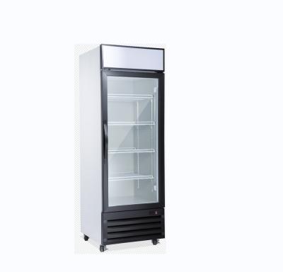 China Hotel SUILING 505L Glass Single Door Refrigerator Glass Door Upright Refrigerator Beverage Cooler LGX-505WL for sale