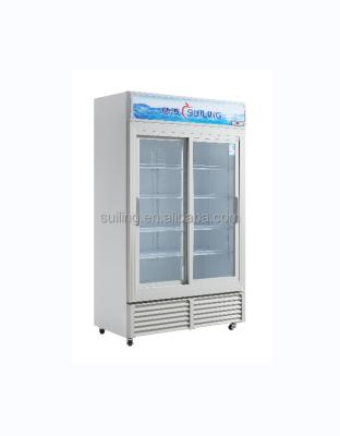 China SUILING 663.L hotel supermarket beverage refrigerator showcase display LGF-800S model commercial/cola cooler for sale