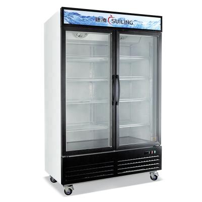 China Glass Freezer Upright Freezer Display Refrigerator Single-temperature SUILING OEM Single-temperature Upright Door Showcase Equipment for sale