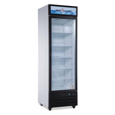 China Single-temperature SUILING Glass Display Fridge Freezer Upright Freezer Commercial Upright Door OEM 460L Showcase Equipment for sale