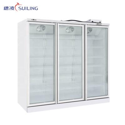 China Freezer Glass Upright Freezer Display Refrigerator Single-temperature Supermarket Door Commercial Frozen Food Display Equipment for sale