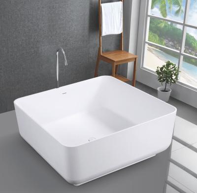 China Resin Free Hot Sale White Stone Bathtub for sale