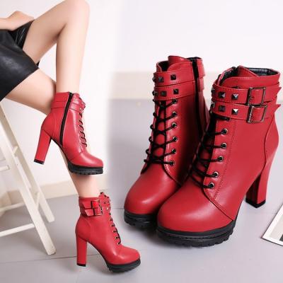 China PU Customized Process Factory Walk Martin Winter Shoes Wholesale Size Combat Boots For Women for sale