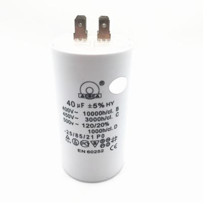 China AC/Motor 450 VAC 40UF AC Motor Capacitor for sale