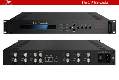 China professional 8 in 1 HD MPEG-2 to H.264 IP Trancoder for sale