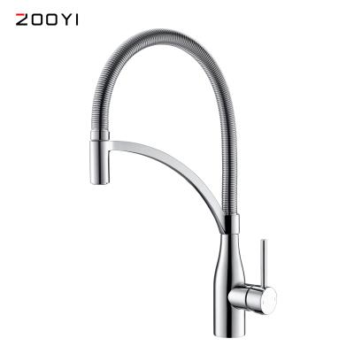 China High Quality Brass Electric Chrome Single Handle ZOOYI Faucets Spring Faucet Stand Commercial Kitchen for sale