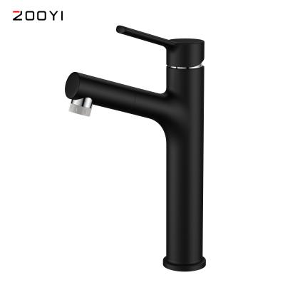 Cina ZOOYI Contemporary Bathroom Supplier Chrome Metered Basin Single Handle Release Hot And Cold Brass Faucet in vendita