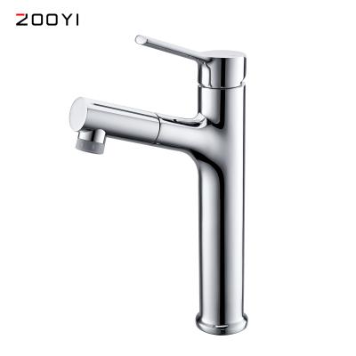 중국 ZOOYI Faucets New Design High Quality Metered Single Handle Deck Mounted Bathroom Chromed Brass Basin Faucet 판매용