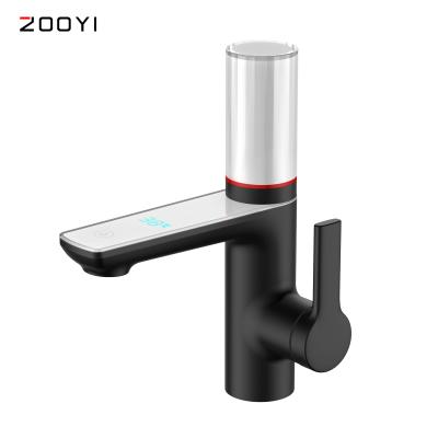 중국 ZOOYI Faucets Water Saving Bathroom Faucet Healthy Faucet Digital Display Metered Smart Basin Faucet With Filter Element 판매용