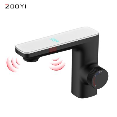 Chine ZOOYI Faucets Peak Infrared Smart Basin Sink Faucet Digital Display Metered Automatic Touchless Dual Basin Faucet à vendre