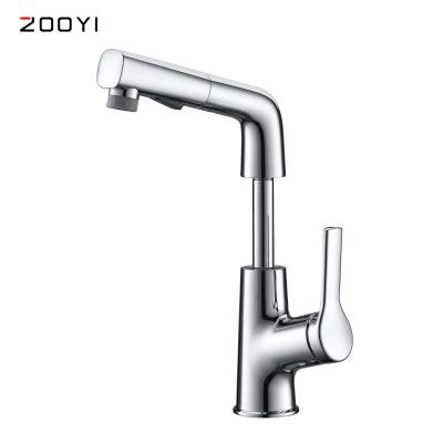 Китай ZOOYI Faucets Metered Hot Products Pull Out Triple Function Swivel Lift Basin Faucet Lower Mixer Taps Bathroom продается