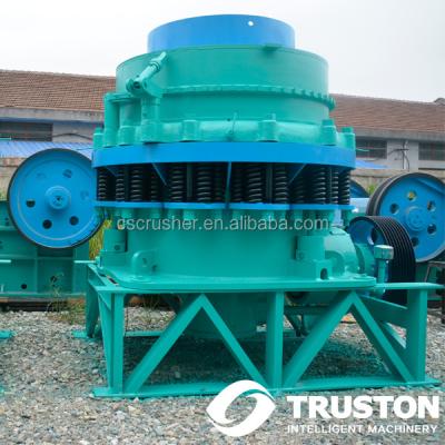 China Ores and rocks with various hardness 400 to 550 tph 7 feet type Symons short head spring cone crusher for sale