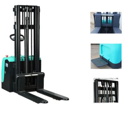 China Construction worksÂ   Hot Sell Electric Pallet Stacker 1.5ton 3meter Stacking Cheap Electric Forklift Full Stacker for sale