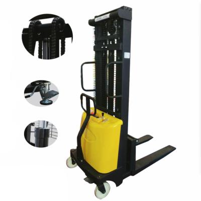 China Construction worksÂ   Warehouse Pallet Lifter Stacker Semi Electric Forklift for sale