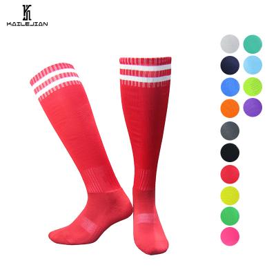 China New Design Breathable Polyester Custom Non Slip Football Hoops Custom Logo Football Socks for sale