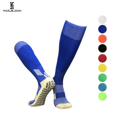 China Breathable Hot Sale Football Socks Custom Logo Security Classic Long Grip Sports Soccer Football Socks for sale