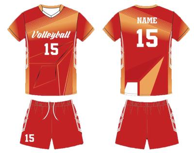 China Sets Custom Mens , Womens Volleyball Apparel Sublimation Printed Customized Volleyball Unoform for sale