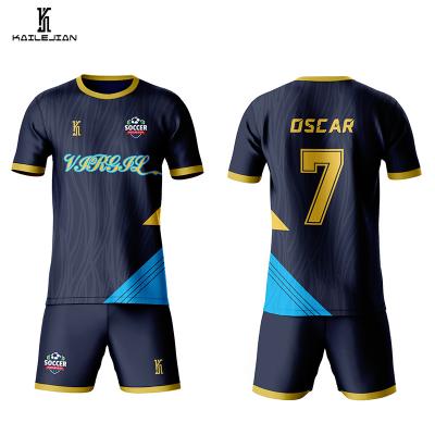 China High Quality Sets Polyester Fabric Custom Design Sublimation Print Soccer Jersey for sale